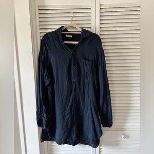 CP Shades x FP Marella Double Cloth Buttondown Shirt in Navy Size Medium